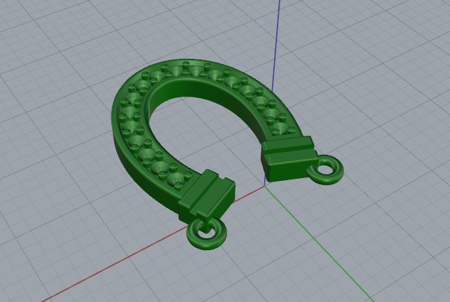 Horseshoe pendant Model 6189 3D print model_5