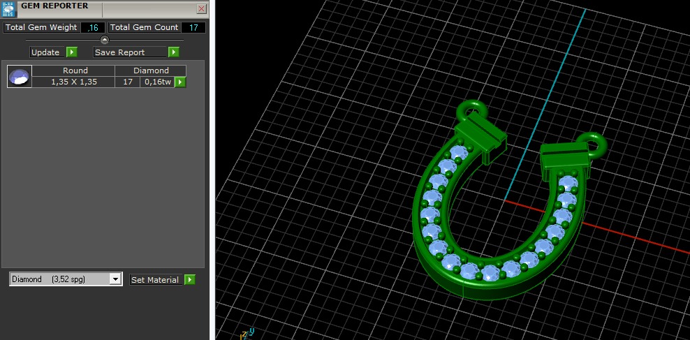Horseshoe pendant Model 6189 3D print model_8