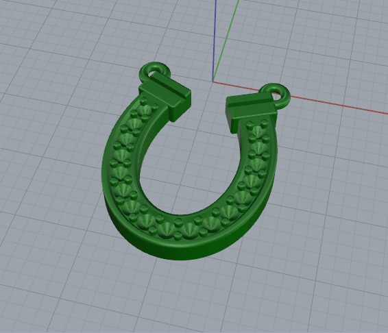 Horseshoe pendant Model 6189 3D print model_3