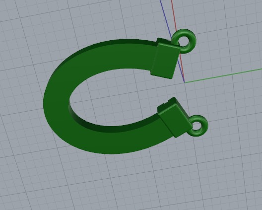 Horseshoe pendant Model 6189 3D print model_4