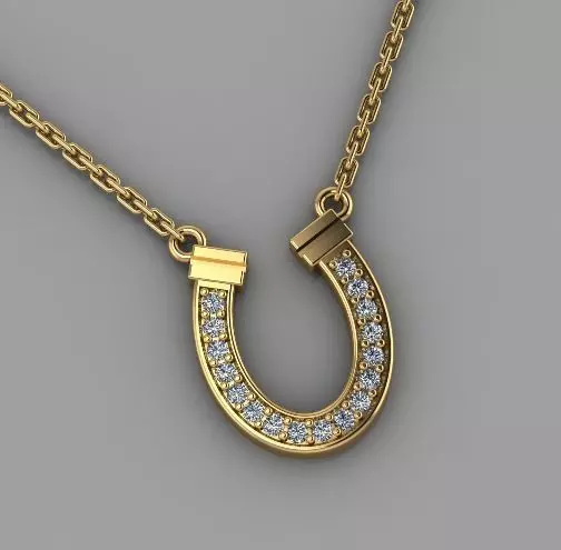 Horseshoe pendant Model 6189 3D print model_0