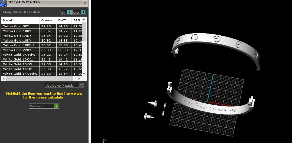 Bolt bracelet size16 Model 6188 3D print model_7