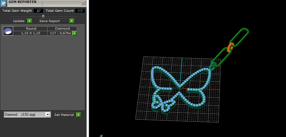 Butterfly pendant Model 6186 3D print model_7