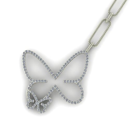 Butterfly pendant Model 6186 3D print model_1
