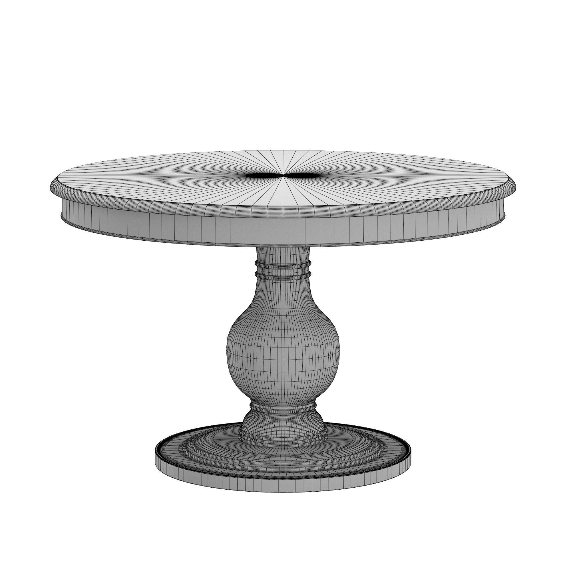 Luca Dining Table HONEY 3D model_4