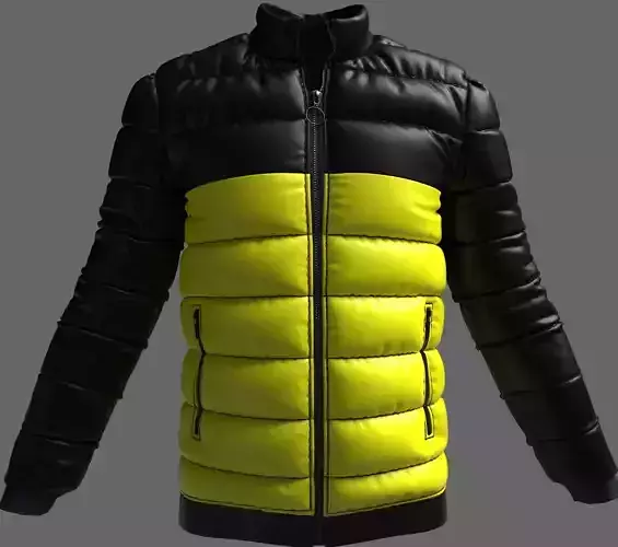 Puffer 3d Jacket clo 3d and Marvelous designer 
