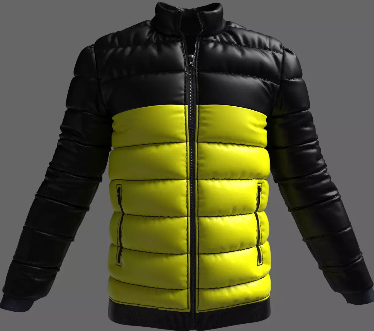 Puffer 3d Jacket clo 3d and Marvelous designer 3D model