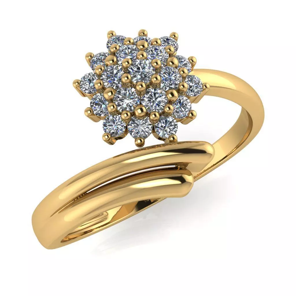 light weight gold diamond rings-C111116SKCH2026048-wt-0-5 3D print model