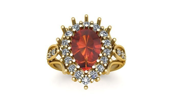 Wedding diamond ring For women 3d printable Model 3D print model