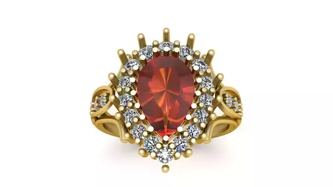 Wedding diamond ring For women 3d printable Model