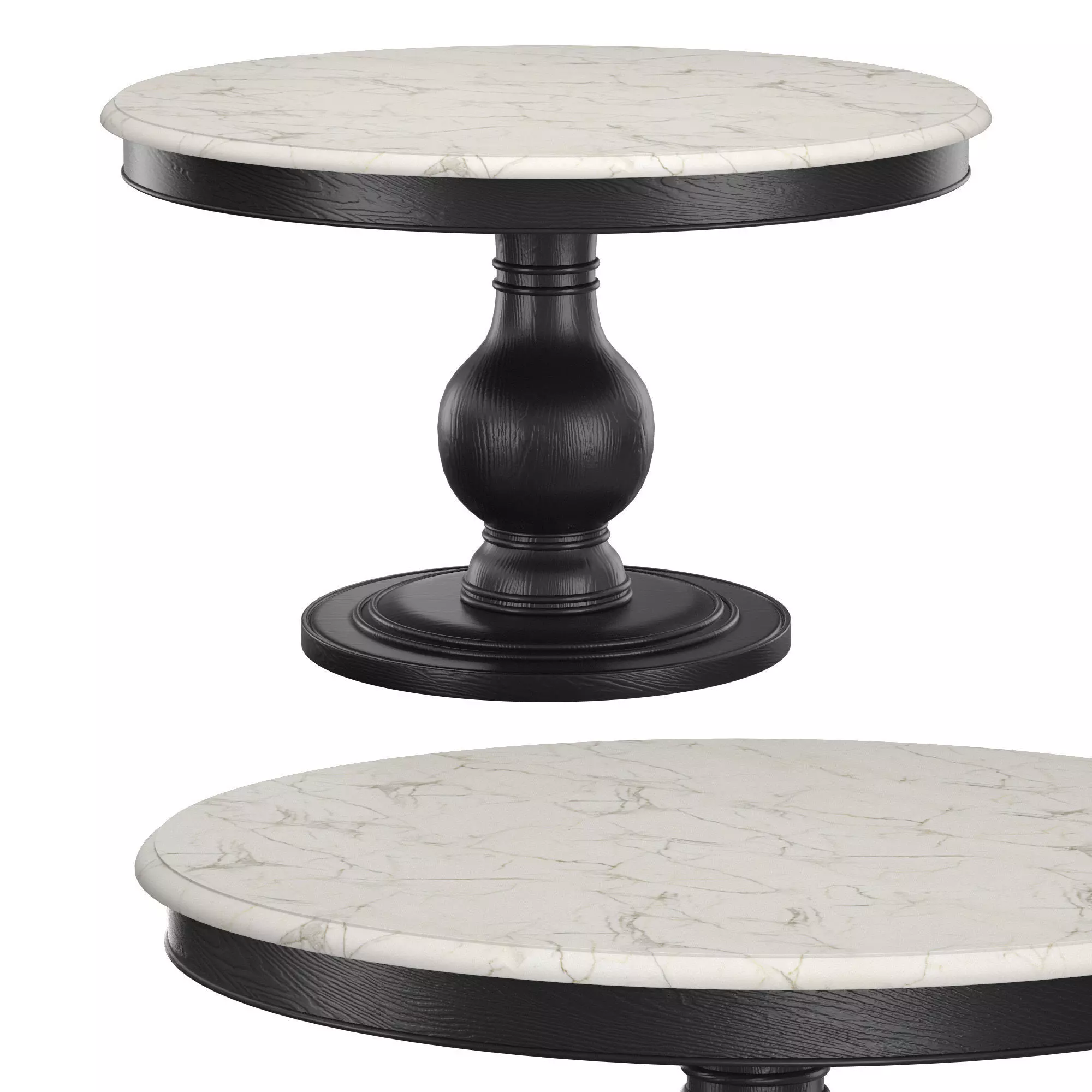 Luca Dining Table EBONY 3D model_0