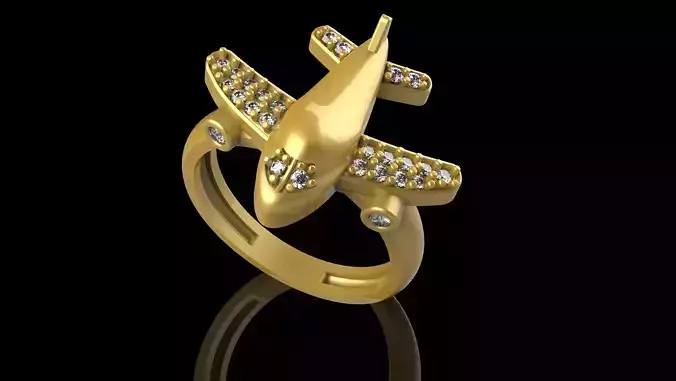  Antique Airplane Ring - 006