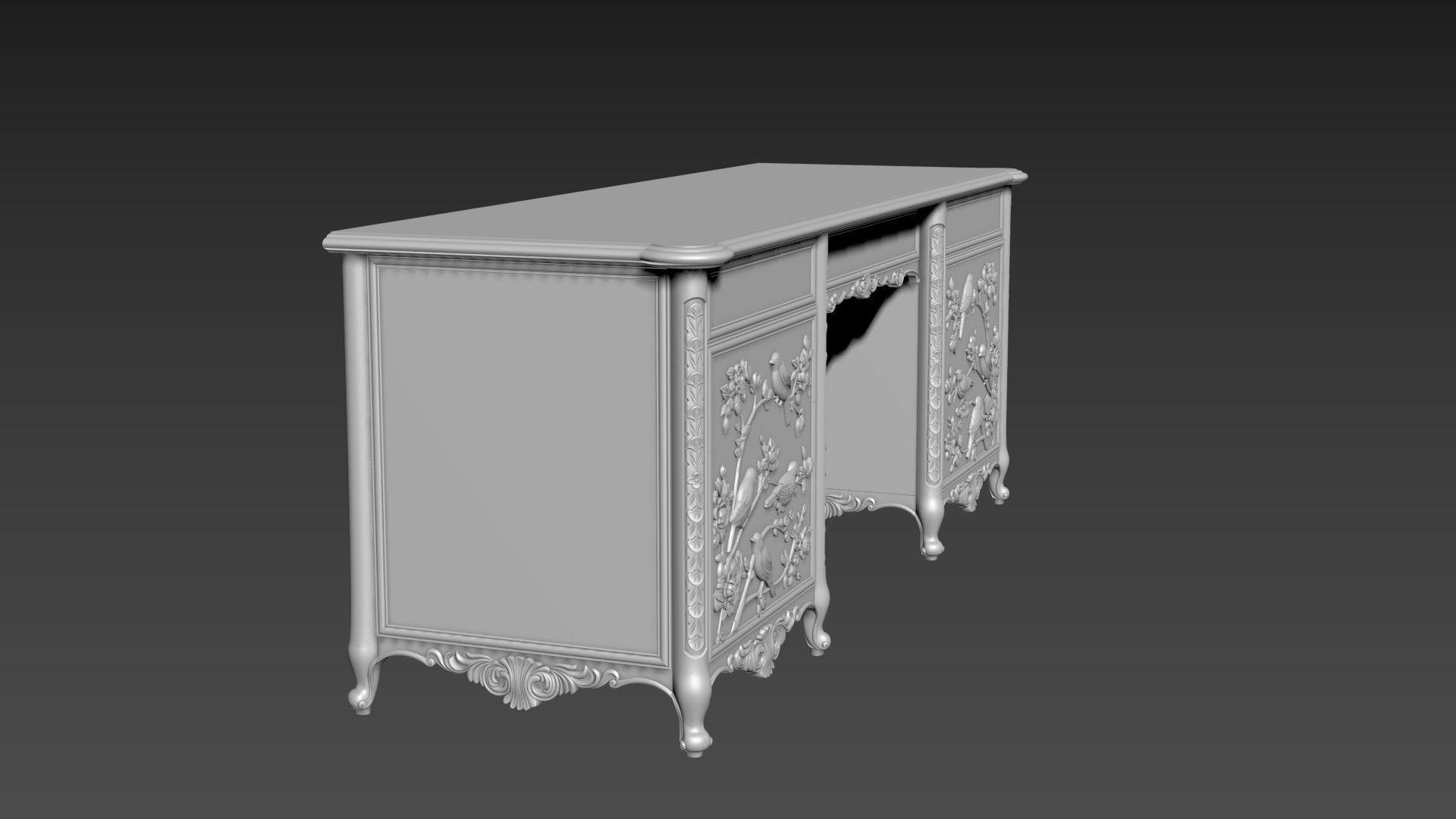 Dressing Table  for CNC Bedroom furniture 3D model_11