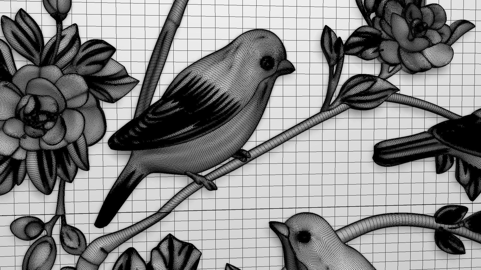 Dressing Table  for CNC Bedroom furniture 3D model_8