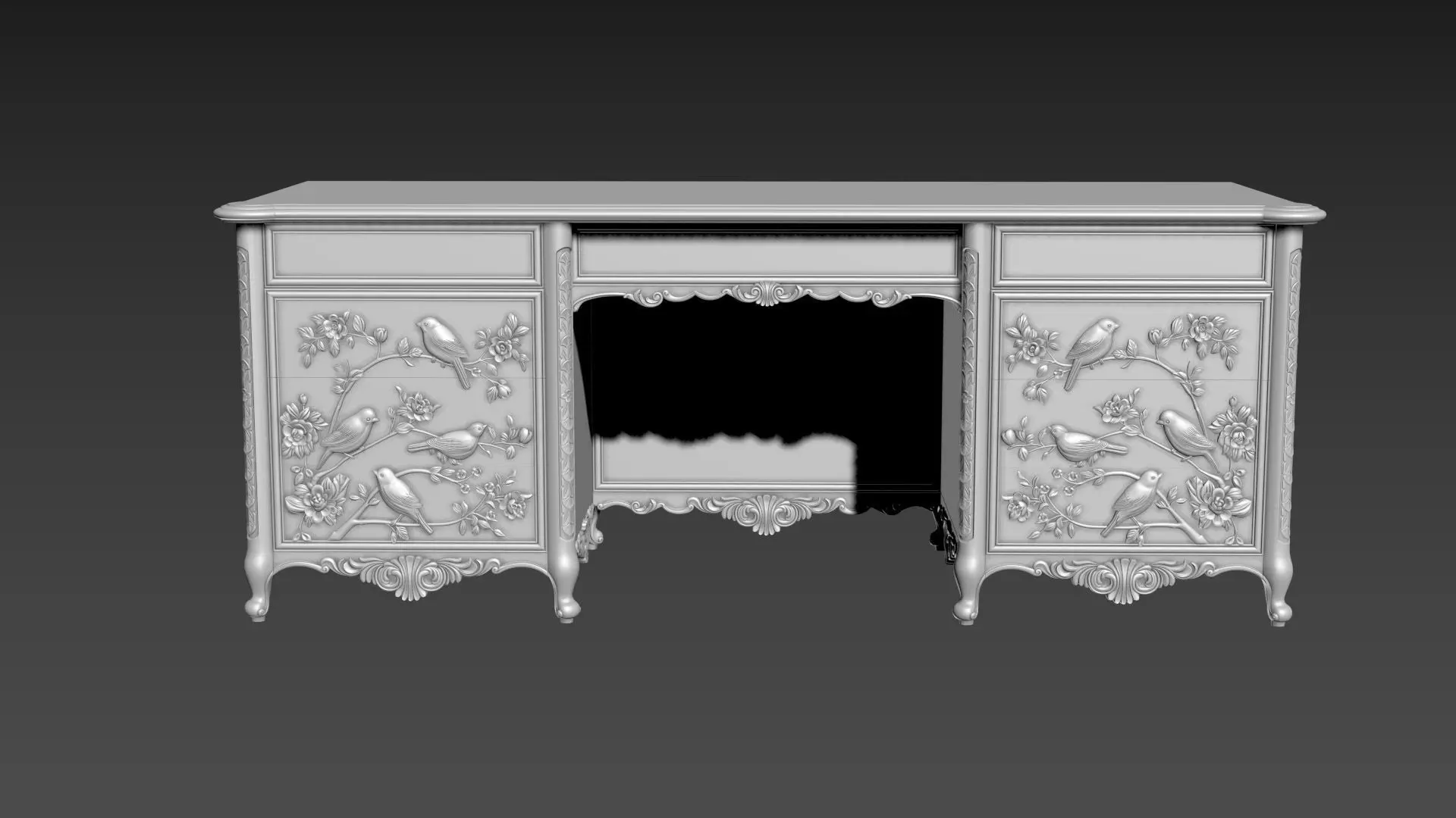 Dressing Table  for CNC Bedroom furniture 3D model_0