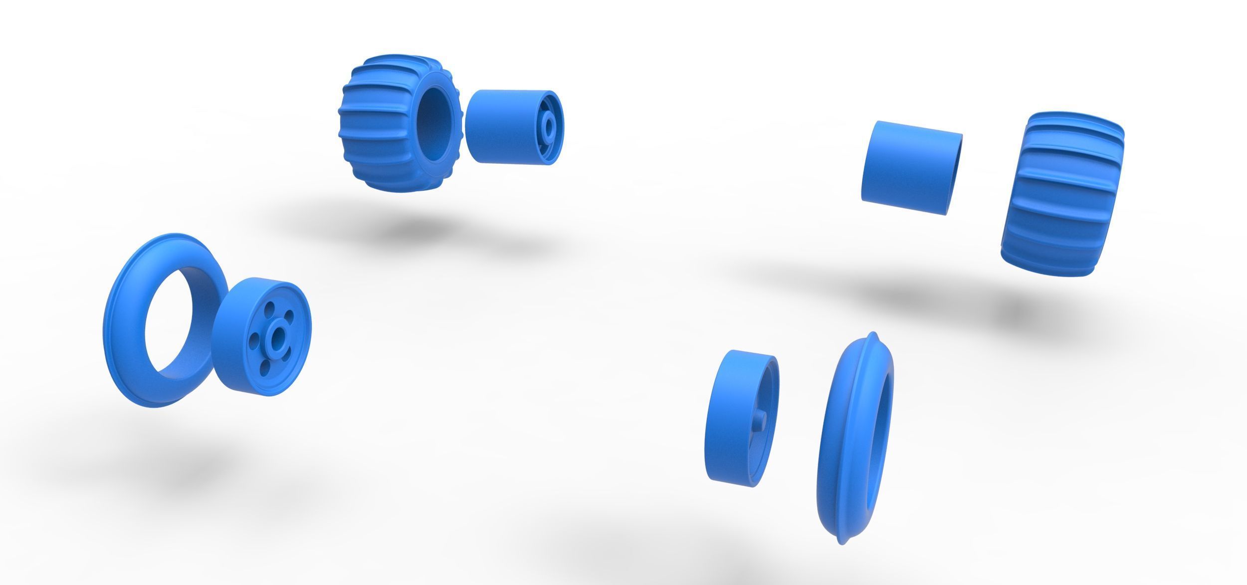 Wheel set of Vintage Sand Rail buggy Scale 1 to 25 3D print model_9