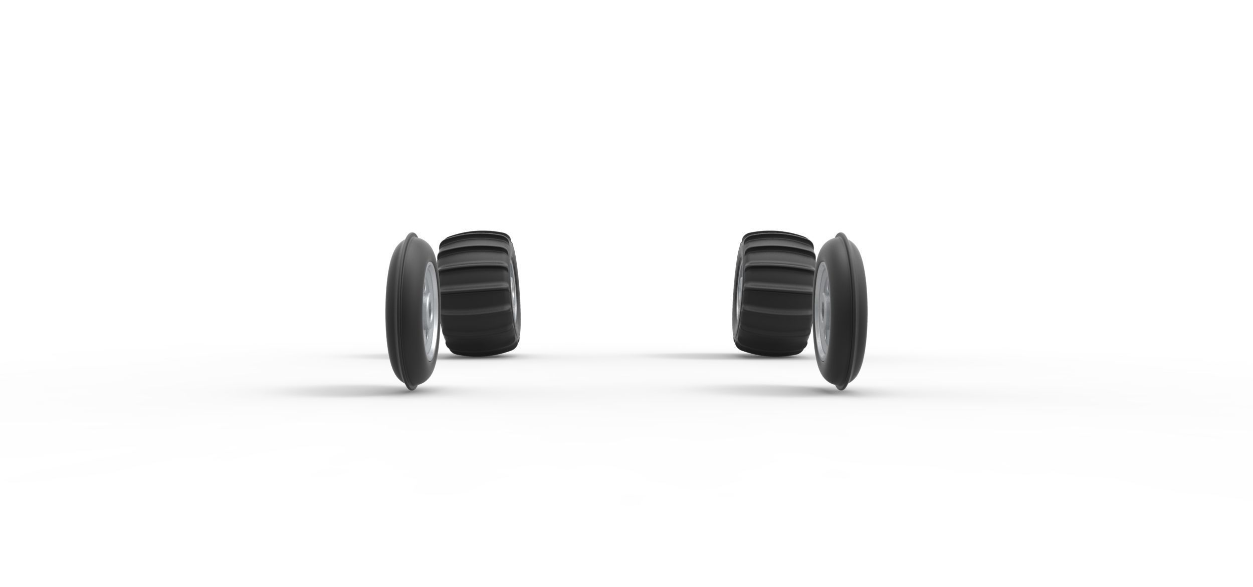 Wheel set of Vintage Sand Rail buggy Scale 1 to 25 3D print model_3