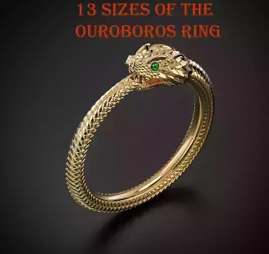 SET OF 13 SIZES THE OUROBOROS JEWELRY SNAKE  RING