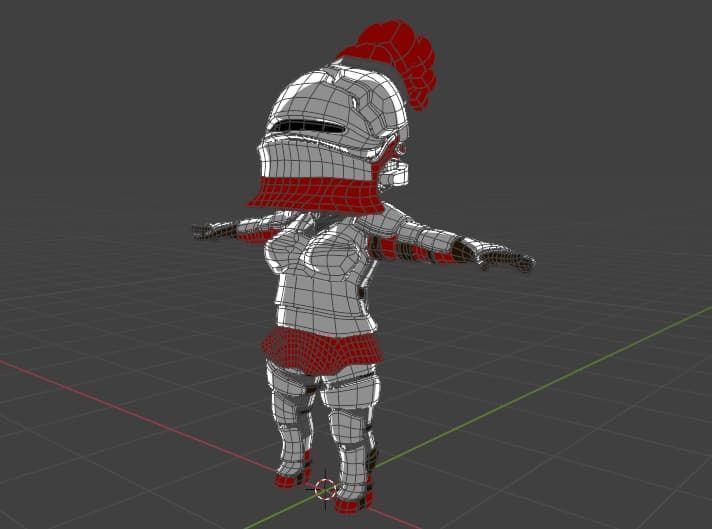 Pack Chibi Knights and Wizard - 6x Rigged Low Poly Characters Low-poly 3D model_30