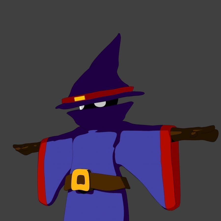 Pack Chibi Knights and Wizard - 6x Rigged Low Poly Characters Low-poly 3D model_9