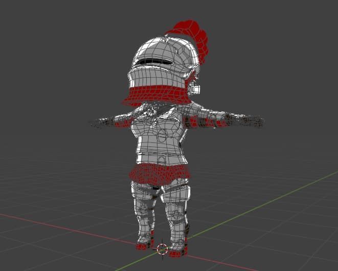 Pack Chibi Knights and Wizard - 6x Rigged Low Poly Characters Low-poly 3D model_38