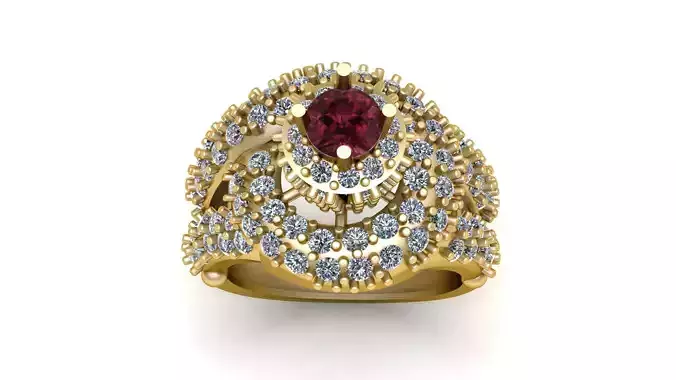 Wedding diamond Ring 3d printable Model