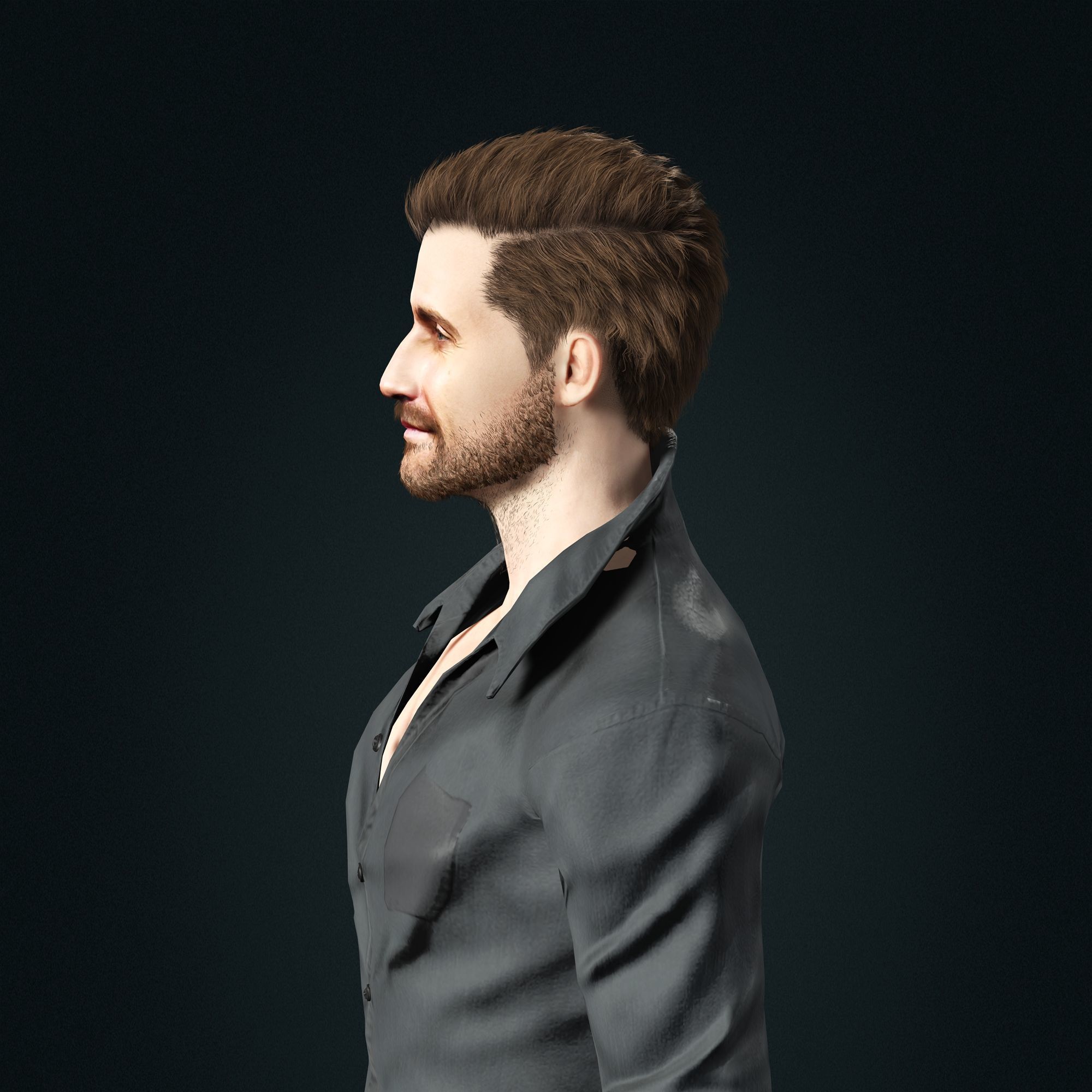 Jake Gyllenhaal Character Low-poly 3D model_3