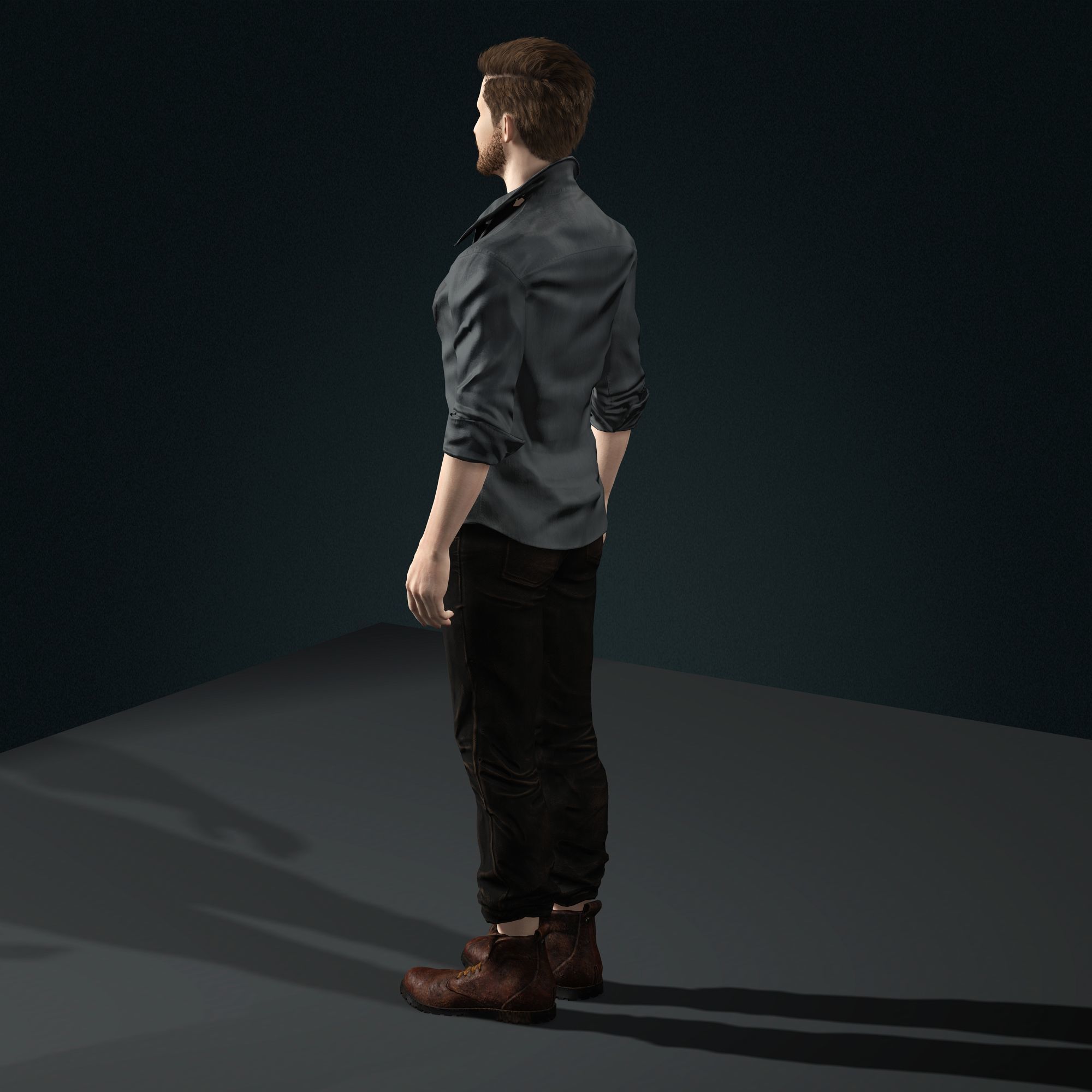 Jake Gyllenhaal Character Low-poly 3D model_7