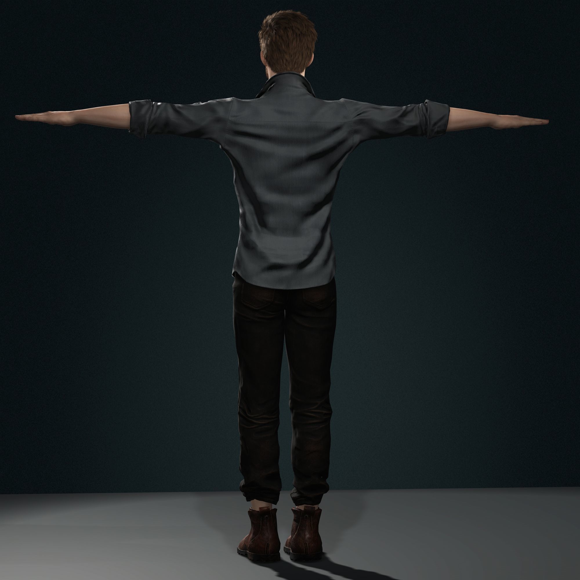 Jake Gyllenhaal Character Low-poly 3D model_14