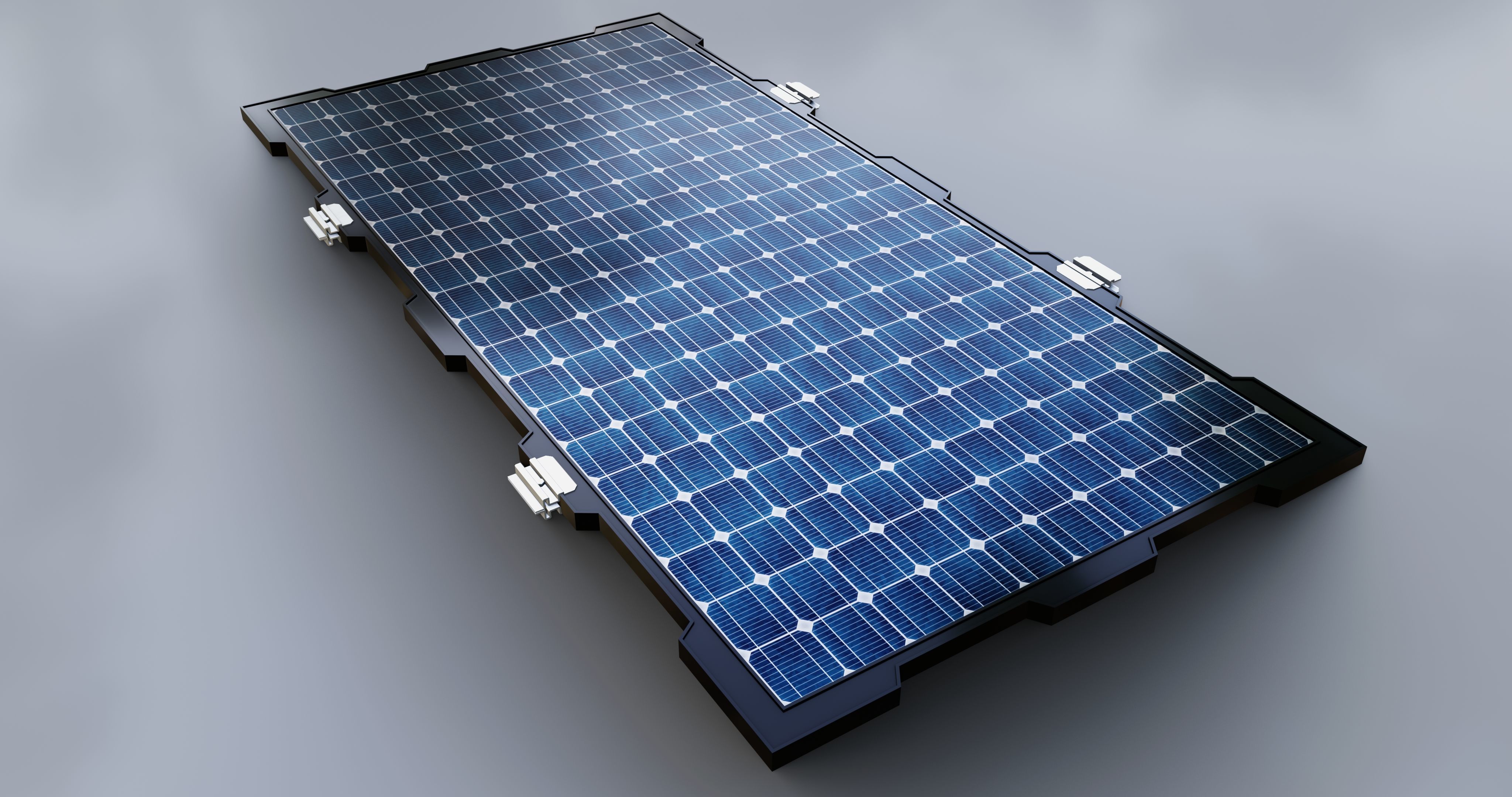 630W 2465x1134x35mm New Frame Solar Panel 3D model_1