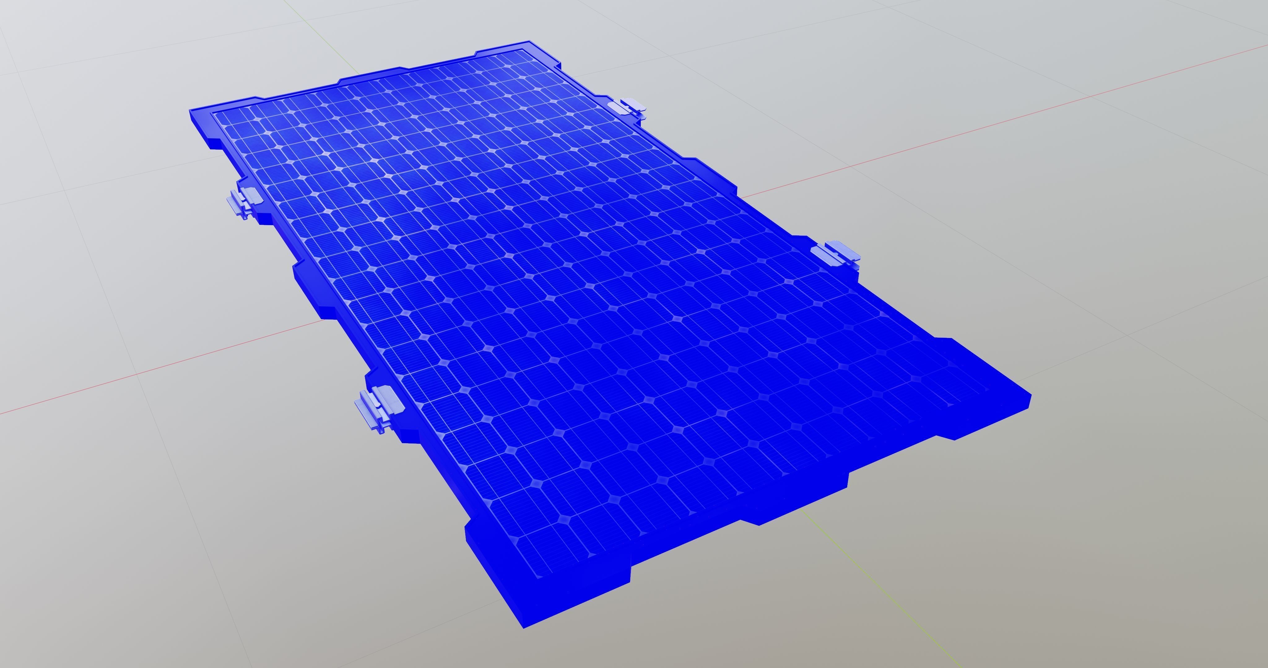 630W 2465x1134x35mm New Frame Solar Panel 3D model_20