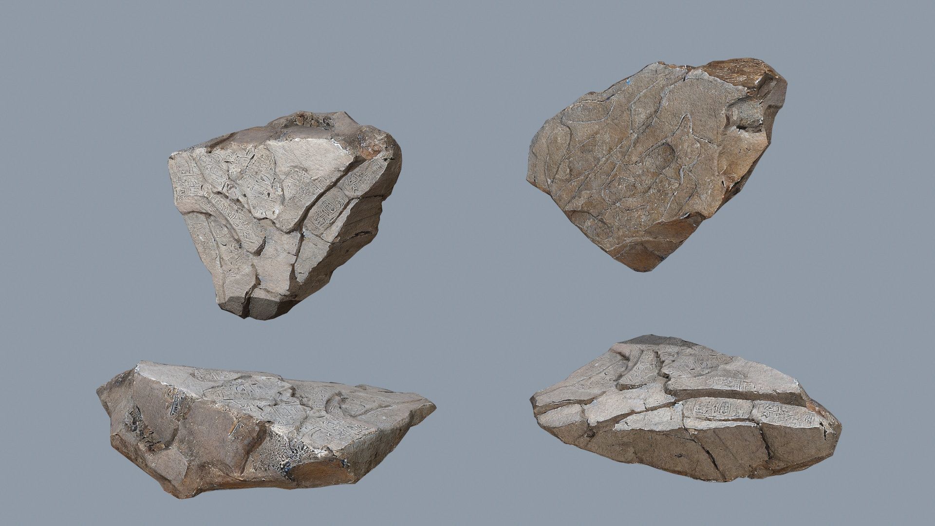 desert cliff rocks Low-poly 3D model_13