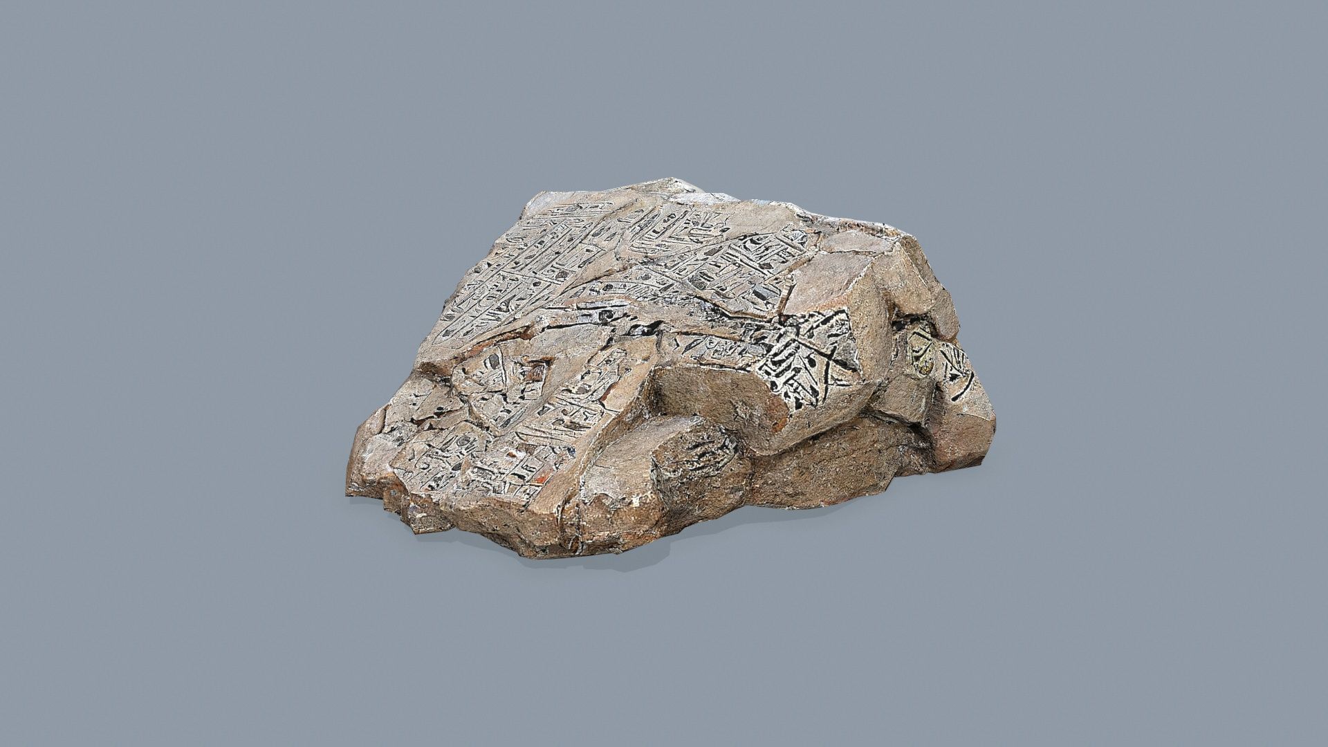desert cliff rocks Low-poly 3D model_4