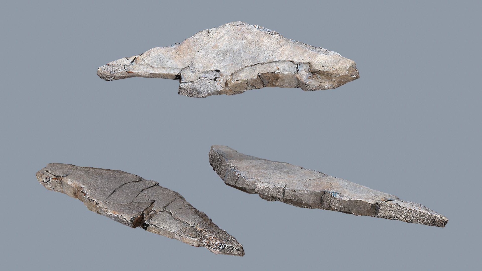 desert cliff rocks Low-poly 3D model_9