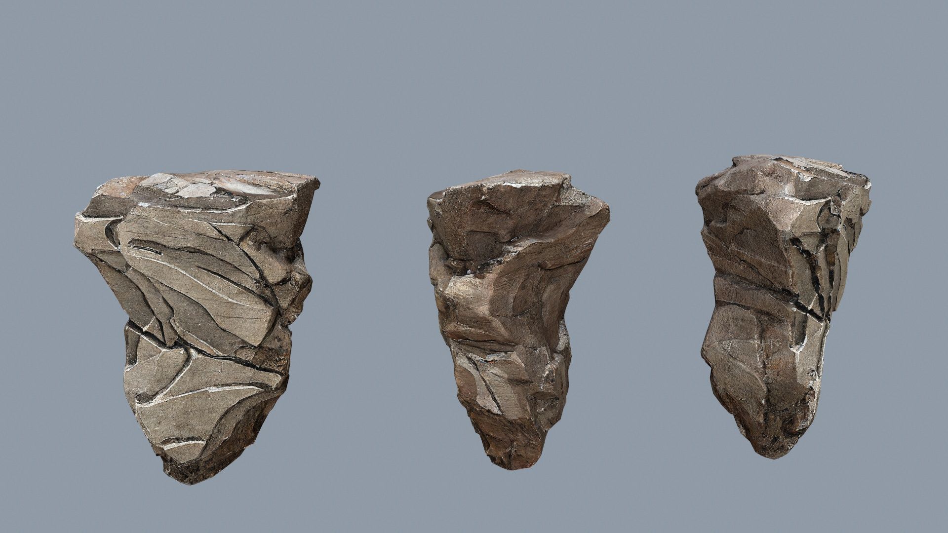 desert cliff rocks Low-poly 3D model_12