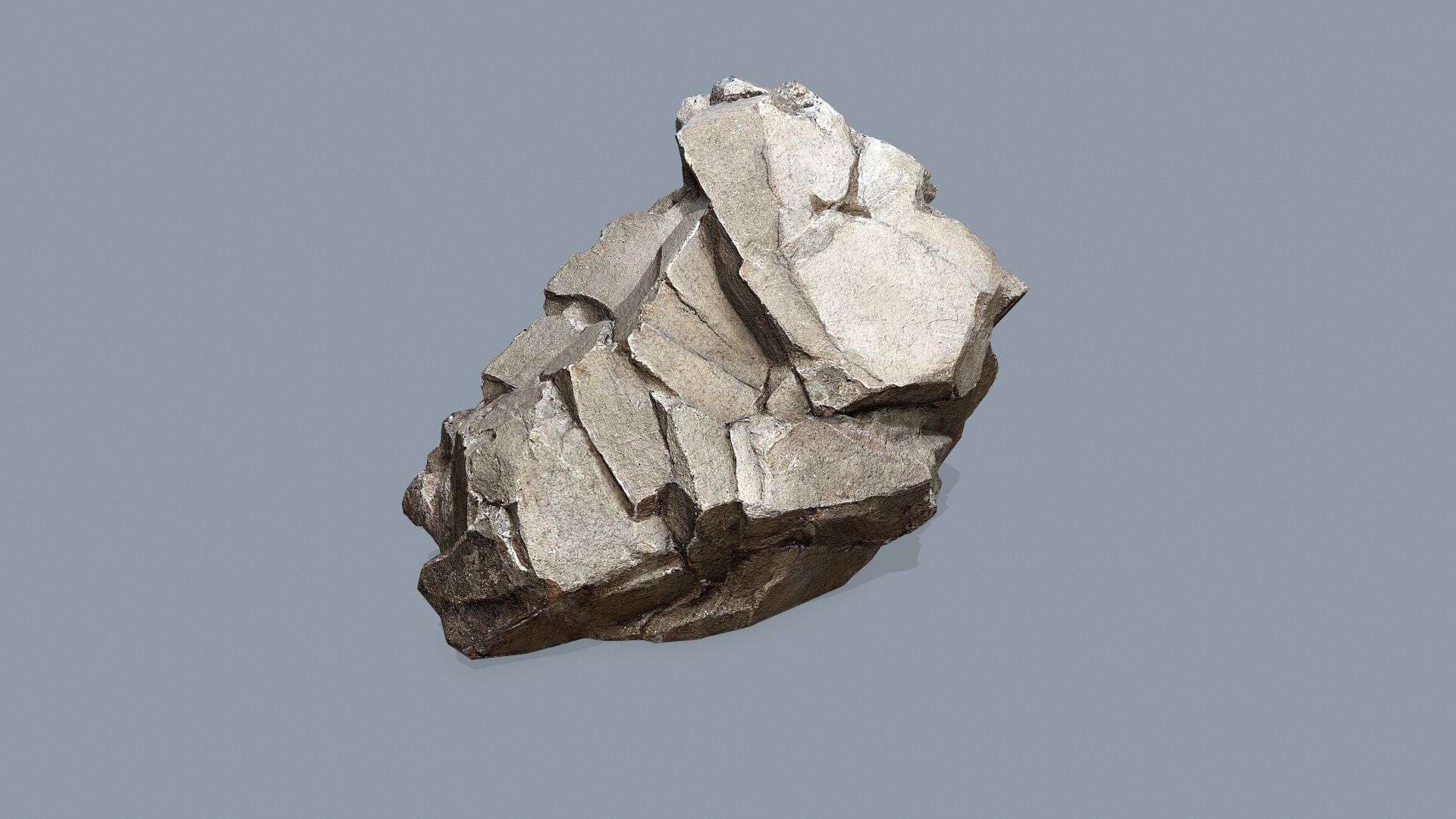 desert cliff rocks Low-poly 3D model_3