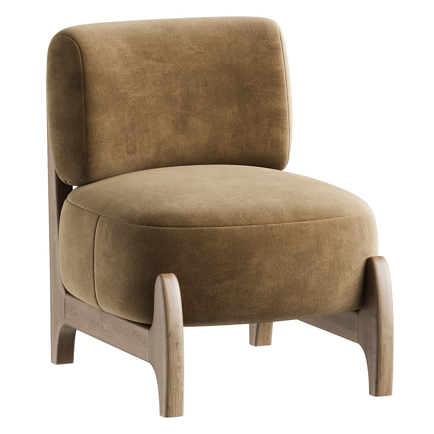 armchair white 3D model_5