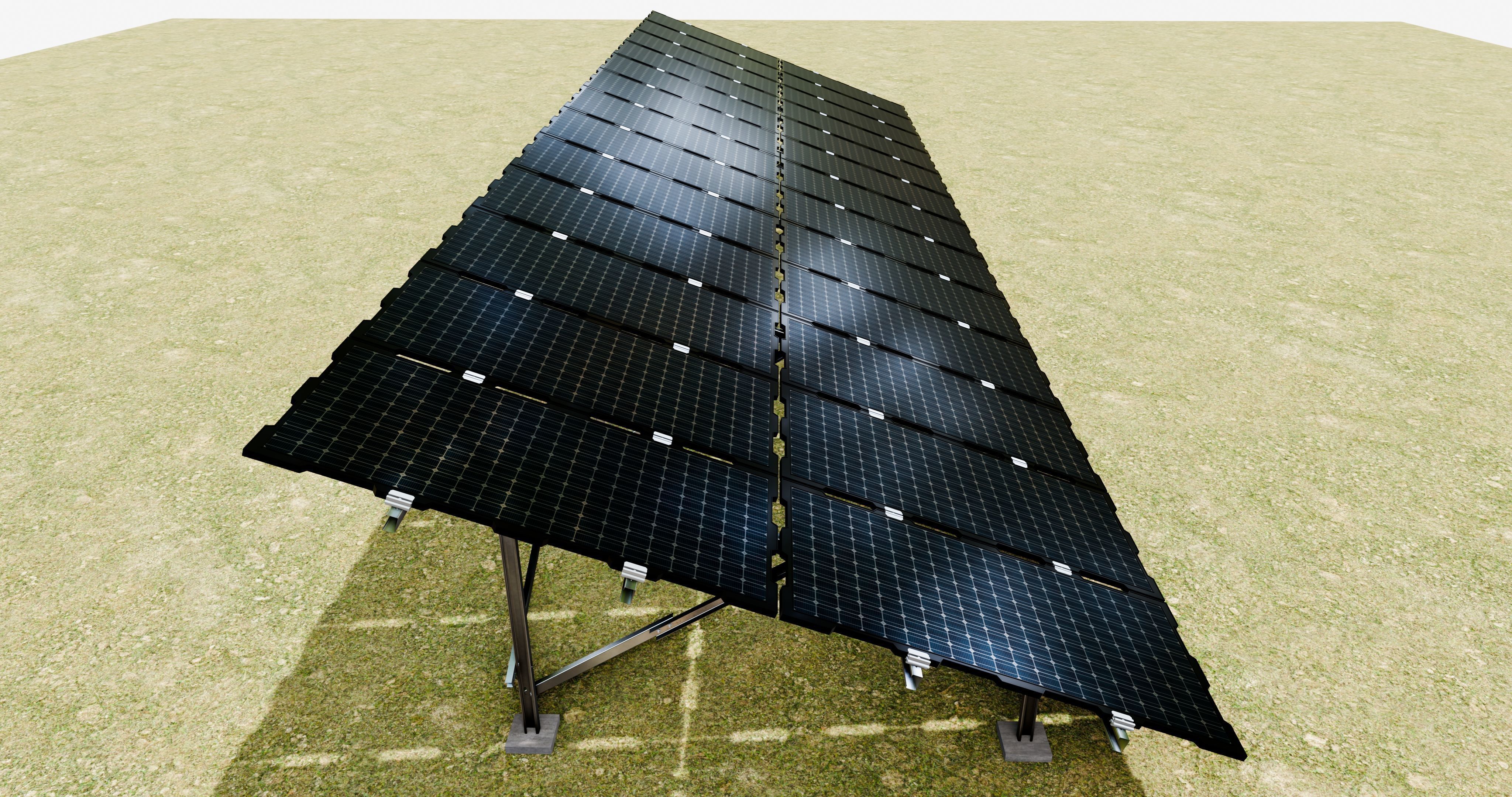 Sample Assembly for New Framed Solar Panel 3D model_13