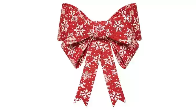 Christmas Bow Ribbon 07 Low-poly 3D model