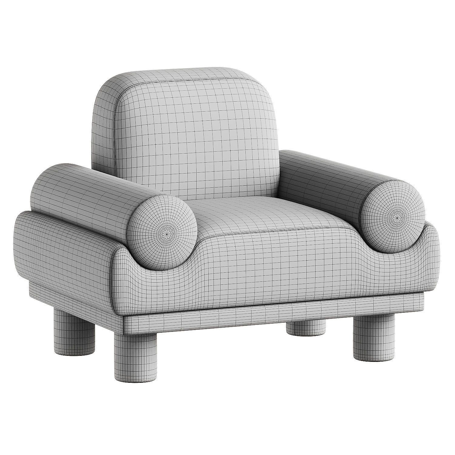 armchair 1 3D model_6