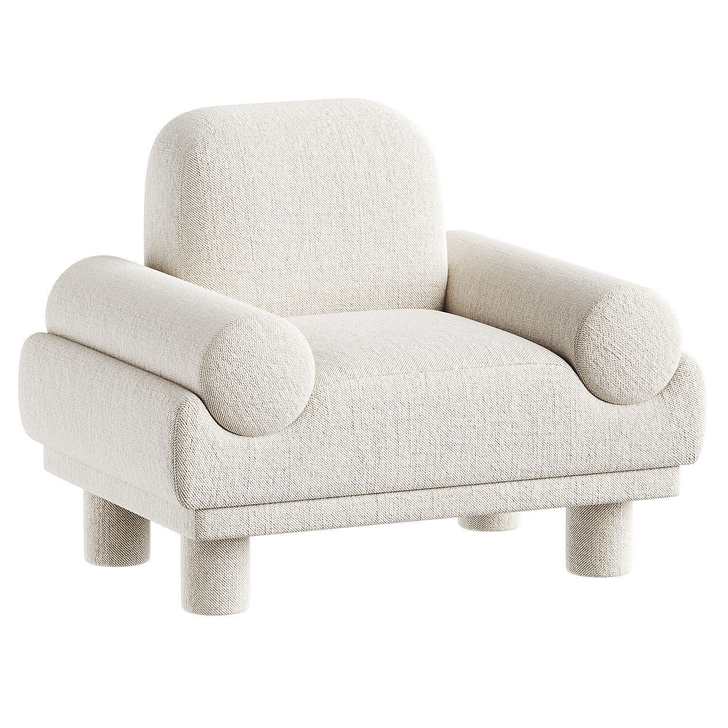 armchair 1 3D model_4