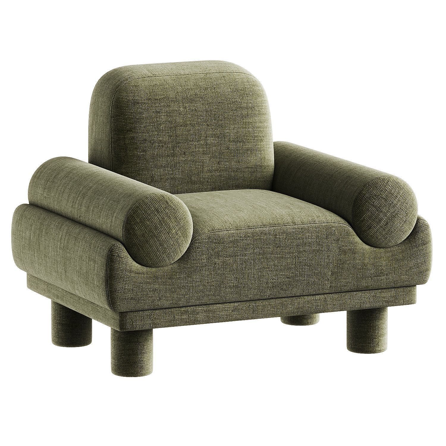 armchair 1 3D model_2