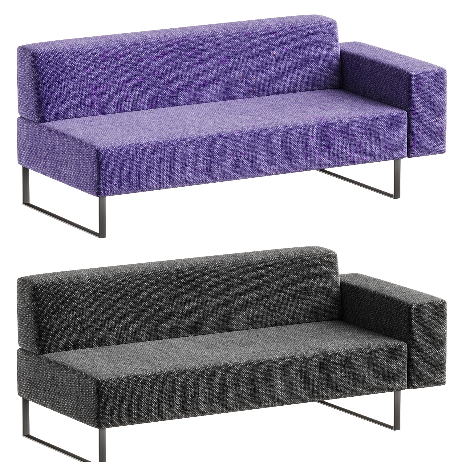 pink sofa 3D model_1