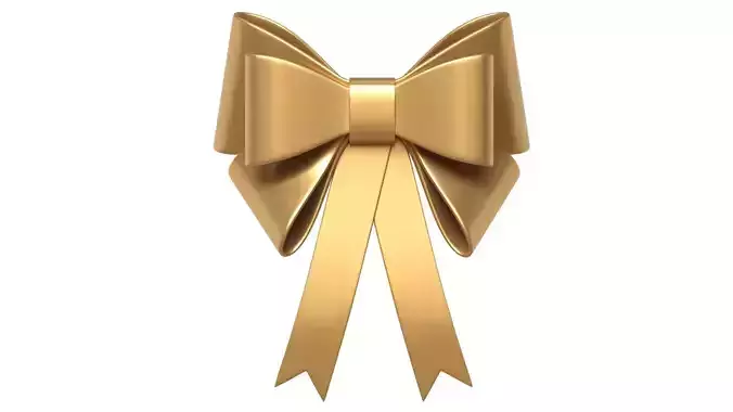 Christmas Bow Ribbon 09 Low-poly 3D model