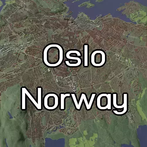 Oslo Norway - city and urban 3D model