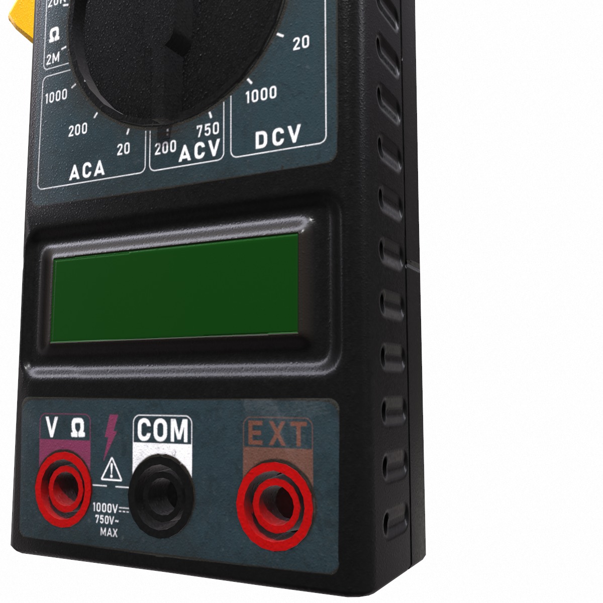 Digital AC Clamp Meter Low Poly  Low-poly 3D model_8