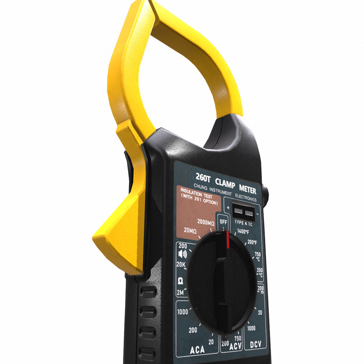 Digital AC Clamp Meter Low Poly  Low-poly 3D model_6