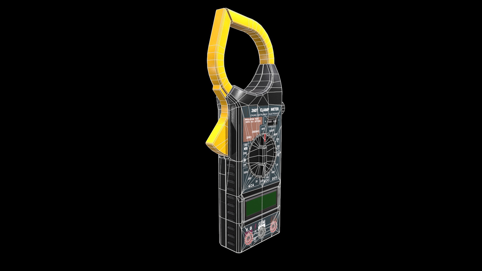 Digital AC Clamp Meter Low Poly  Low-poly 3D model_24