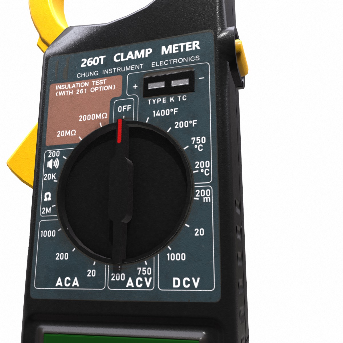Digital AC Clamp Meter Low Poly  Low-poly 3D model_9