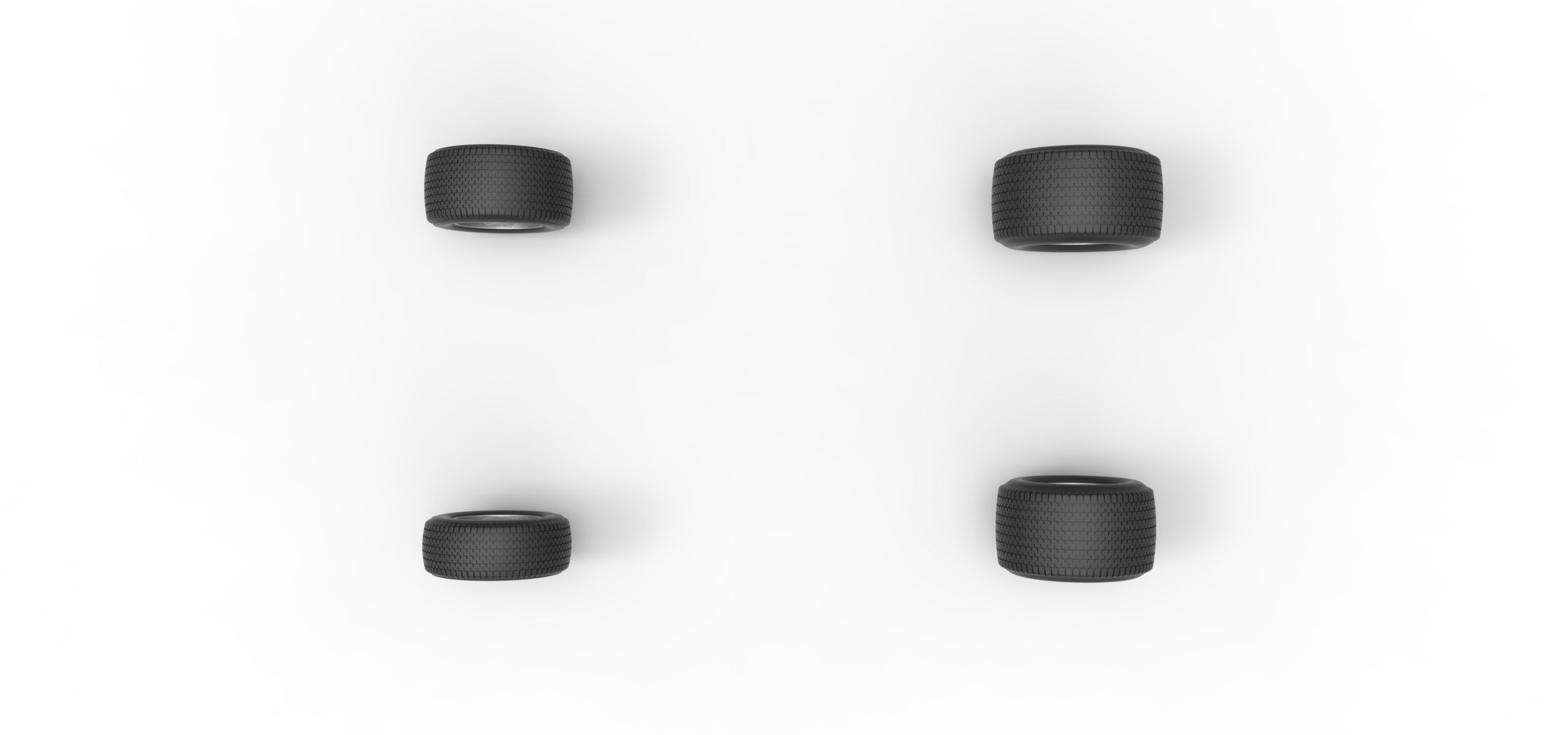 Wheel set of Northeast Dirt Modified stock car Scale 1 to 25 3D print model_6